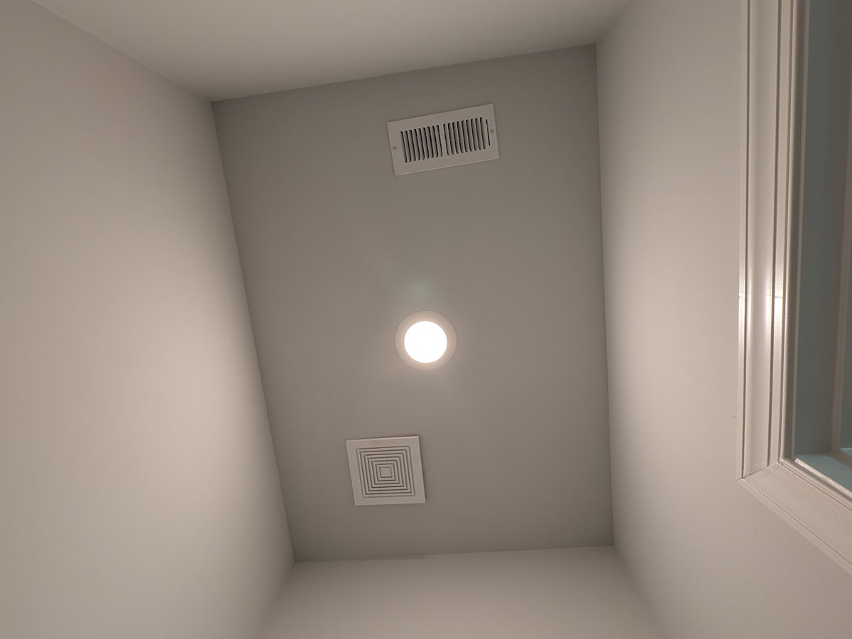Before — Bathroom ceiling, Upstate SC