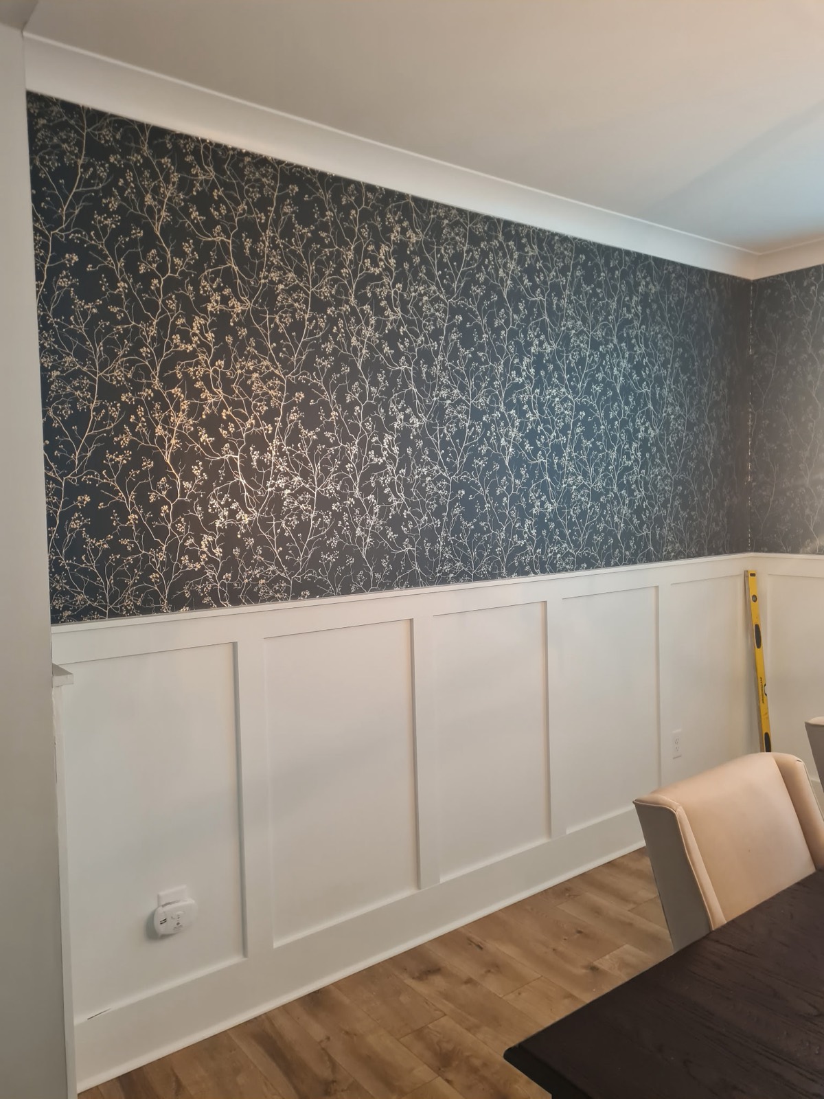After — dining room wallpaper