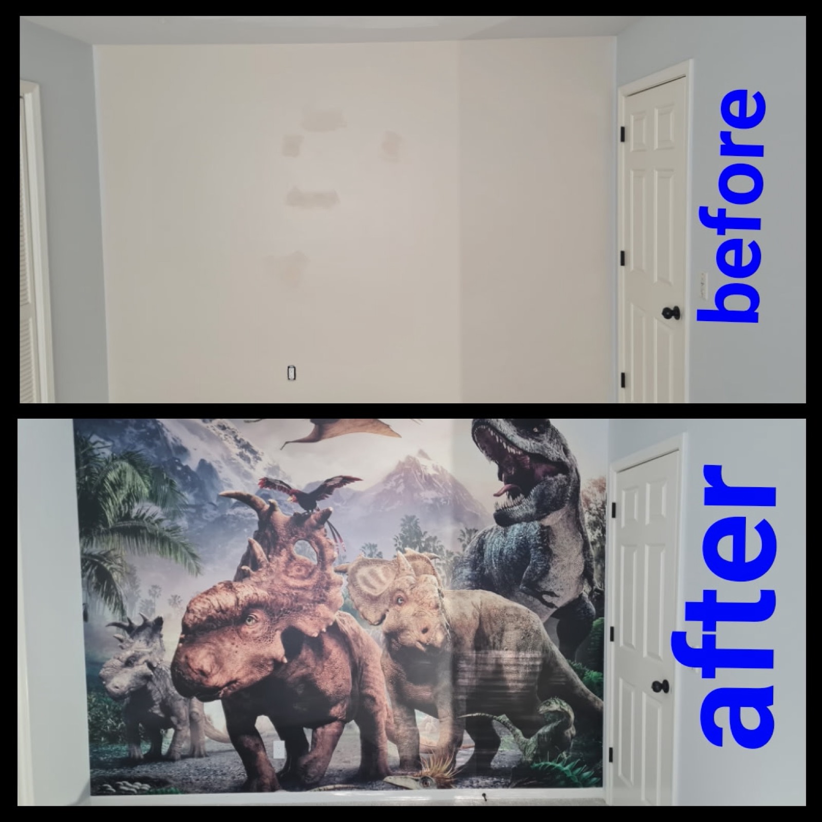Kids' room — dinosaur photo mural
