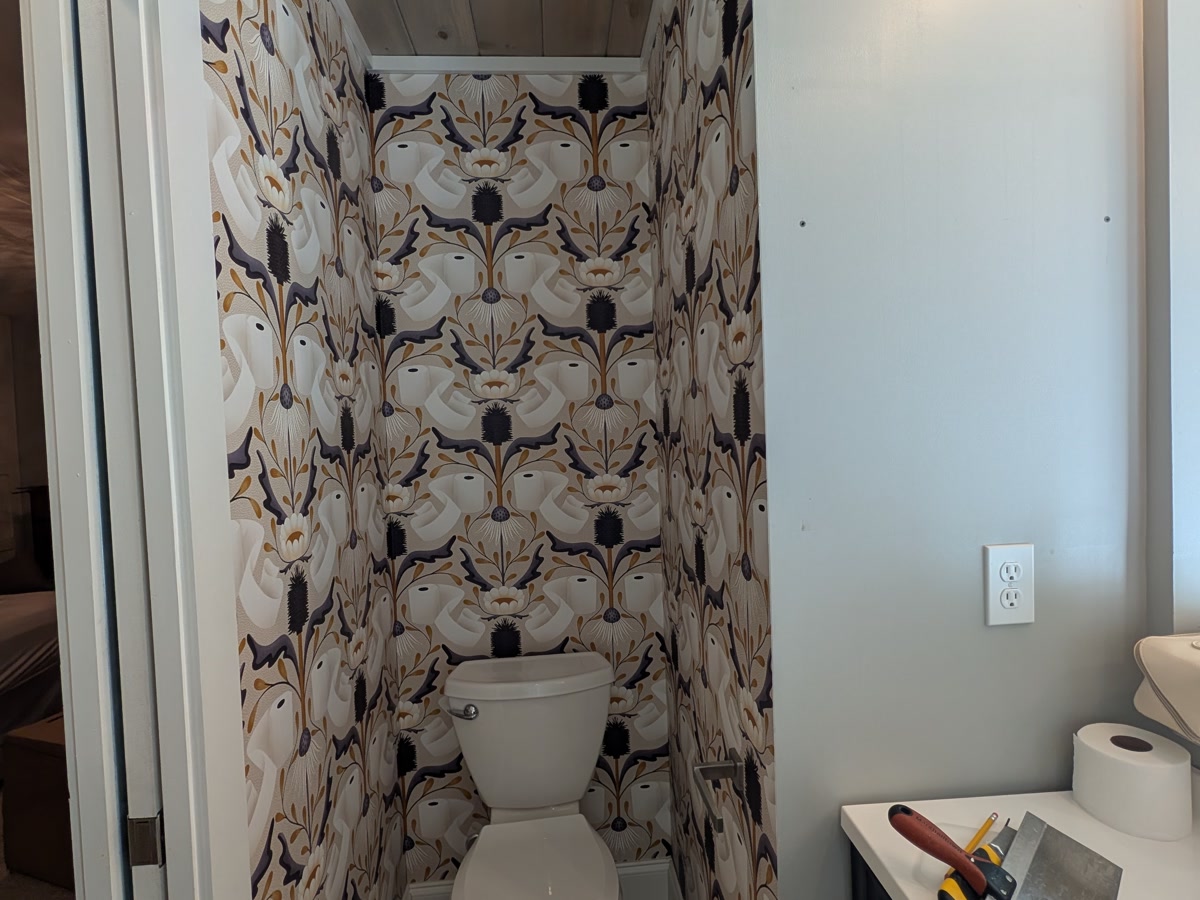 After — Powder room under the stairs